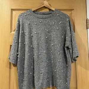 Zara Gray Knit Top